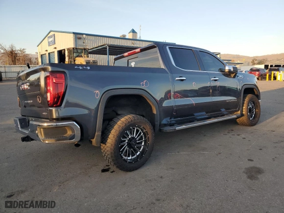 2022 GMC Sierra 1500 Limited SLT with VIN 1GTU9DET3NZ209690, listed as a Copart auction lot 88493815 with 38,125 mi miles and Salvage Title. Bid and sale history available at carsss.com. Image 3.