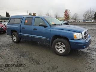 2005 Dodge Dakota Laramie with VIN 1D7HW58N35S225612, listed as a Copart auction lot 83990174 with Not Provided miles and Salvage Title. Bid and sale history available at DreamBid. Image 4.