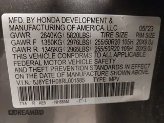 2024 Acura MDX w/A-Spec Package with VIN 5J8YE1H08RL001585, listed as a IAAI auction lot 42211267 with 14,307 mi miles and . Bid and sale history available at DreamBid. Image 9.