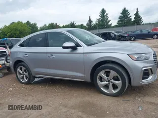 2023 Audi Q5 Sportback S line Prestige with VIN WA16AAFY1P2002049, listed as a IAAI auction lot 42450923 with 24,765 mi miles and . Bid and sale history available at DreamBid. Image 13.