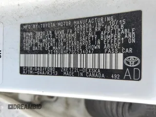 2016 Toyota Corolla L with VIN 2T1BURHE7GC534047, listed as a Copart auction lot 63325725 with 173,954 mi miles and Salvage title. Bid and sale history available at DreamBid. Image 12.