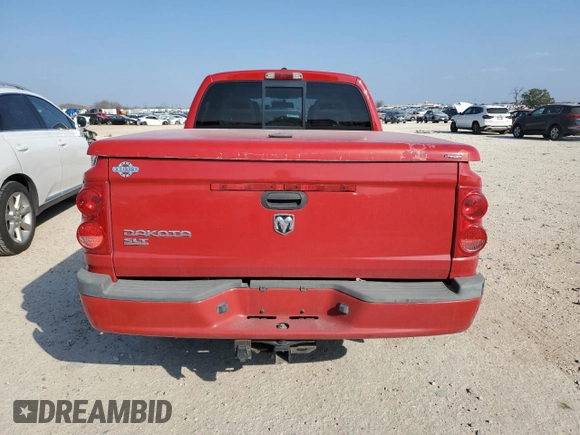 2007 Dodge Dakota SLT with VIN 1D7HE48K57S204816, listed as a Copart auction lot 44416135 with 138,552 mi miles and Salvage Title. Bid and sale history available at carsss.com. Image 6.