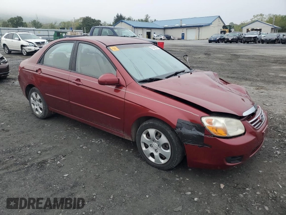 2007 Kia Spectra EX with VIN KNAFE121X75381938, listed as a Copart auction lot 74341004 with 118,890 mi miles and Salvage Title. Bid and sale history available at carsss.com. Image 4.