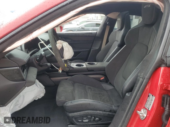 2024 Porsche Taycan GTS with VIN WP0AD2Y11RSA47589, listed as a Copart auction lot 73954444 with 4,452 mi miles and Salvage Title. Bid and sale history available at DreamBid. Image 7.