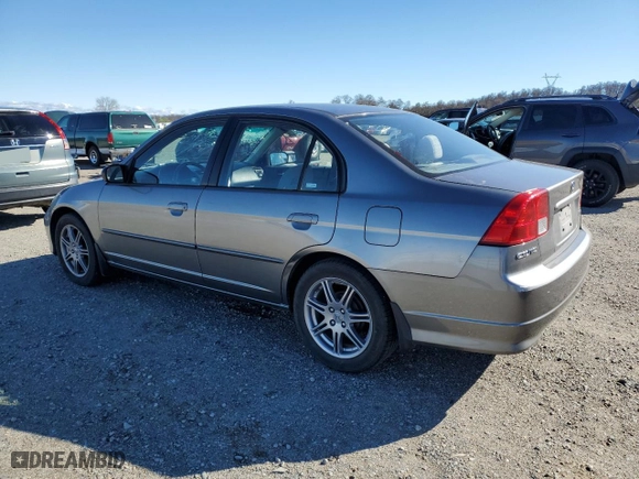 2005 Honda Civic Sdn LX SSRS with VIN 2HGES16695H561075, listed as a Copart auction lot 47610555 with 219,495 mi miles and Salvage Title. Bid and sale history available at carsss.com. Image 2.