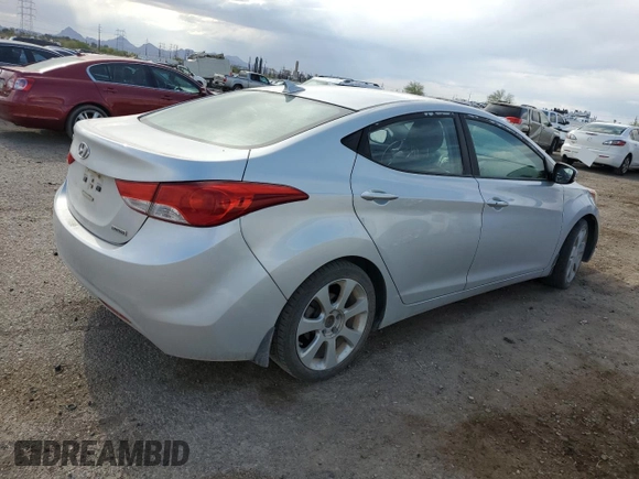 2013 Hyundai Elantra Limited with VIN KMHDH4AE2DU780802, listed as a Copart auction lot 56385425 with 163,853 mi miles and Clean Title. Bid and sale history available at DreamBid. Image 3.