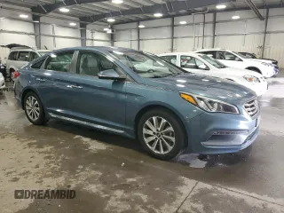 2015 Hyundai Sonata Sport with VIN 5NPE34AF7FH047528, listed as a Copart auction lot 54252645 with 58,703 mi miles and Salvage title. Bid and sale history available at DreamBid. Image 4.
