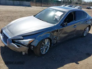 2021 Infiniti Q50 Luxe with VIN JN1EV7BR5MM751785, listed as a IAAI auction lot 41817093 with 48,331 mi miles and . Bid and sale history available at DreamBid. Image 6.