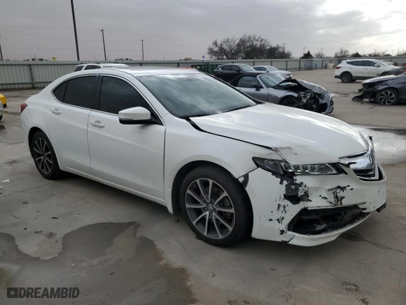 2015 Acura TLX V6 Tech with VIN 19UUB2F59FA011285, listed as a Copart auction lot 47941005 with 81,291 mi miles and Salvage Title. Bid and sale history available at carsss.com. Image 4.