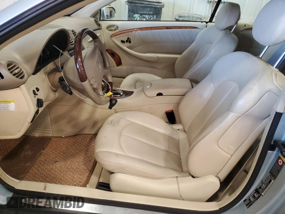 2005 Mercedes-Benz CLK-Class 3.2L with VIN WDBTK65G95T045376, listed as a Copart auction lot 76740364 with 57,687 mi miles and Non Repairable. Bid and sale history available at carsss.com. Image 7.