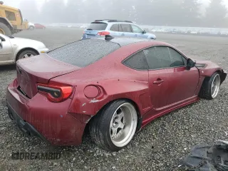 2017 Toyota 86 with VIN JF1ZNAA18H8709039, listed as a Copart auction lot 83163834 with 56,587 mi miles and Salvage Title. Bid and sale history available at carsss.com. Image 3.