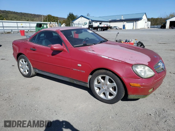 1998 Mercedes-Benz SLK 230/320 with VIN WDBKK47F6WF064407, listed as a Copart auction lot 76176654 with 74,421 mi miles and Clean Title. Bid and sale history available at DreamBid. Image 4.
