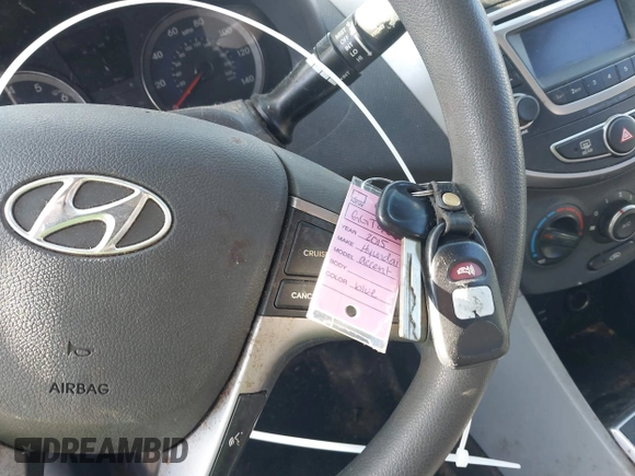 2015 Hyundai Accent GLS with VIN KMHCT4AE5FU907085, listed as a IAAI auction lot 41844688 with 156,384 mi miles. Bid and sale history available at carsss.com. Image 11.