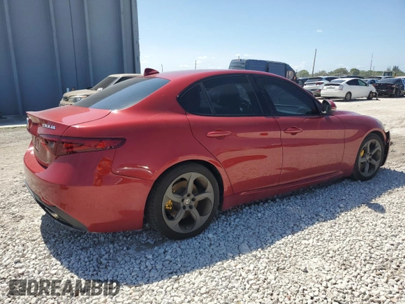 2018 Alfa Romeo Giulia Ti Sport с VIN ZARFAECN1J7567599, выставлен на аукционе Copart как лот 56204755 с пробегом 63 397 миль миль и Списание • Salvage title. История ставок и продаж доступна на DreamBid. Изображение 3.