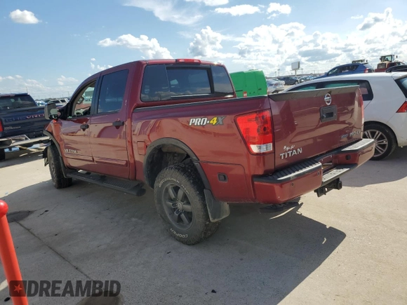 2015 Nissan Titan Pro-4X with VIN 1N6BA0EC8FN506760, listed as a Copart auction lot 54798324 with Not provided miles and Salvage title. Bid and sale history available at DreamBid. Image 2.