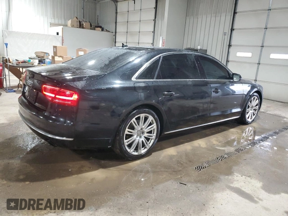 2013 Audi A8 L 3.0L with VIN WAURGAFD1DN000436, listed as a Copart auction lot 44382755 with 138,900 mi miles and Salvage Title. Bid and sale history available at carsss.com. Image 3.