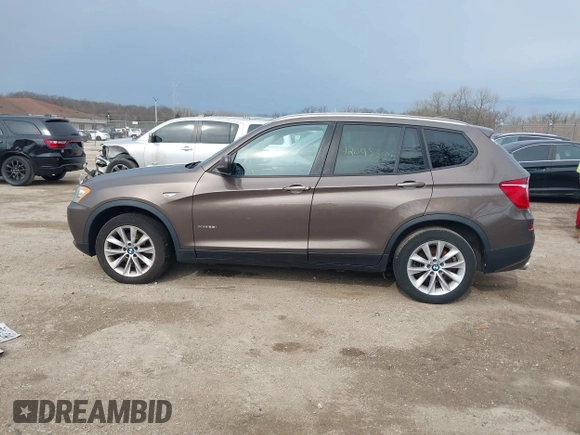 2014 BMW X3 xDrive28i with VIN 5UXWX9C54E0D39435, listed as a IAAI auction lot 42095301 with Not Provided miles and . Bid and sale history available at DreamBid. Image 13.