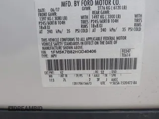 2017 Ford Explorer с VIN 1FM5K7B82HGD40406, выставлен на аукционе IAAI как лот 41919978 с пробегом 149 302 миль миль и . История ставок и продаж доступна на DreamBid. Изображение 9.
