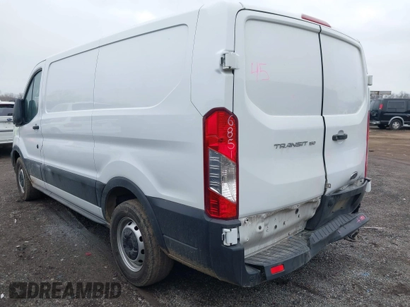 2020 Ford Transit Cargo with VIN 1FTYE1Y80LKB44001, listed as a IAAI auction lot 41638467 with 115,602 mi miles and . Bid and sale history available at DreamBid. Image 3.