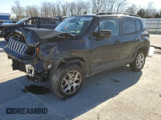2017 Jeep Renegade Latitude with VIN ZACCJBBB5HPF31270, listed as a Copart auction lot 47350685 with 105,569 mi miles and Salvage Title. Bid and sale history available at carsss.com. Image 1.