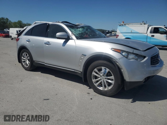 2011 Infiniti FX with VIN JN8AS1MW3BM734697, listed as a Copart auction lot 53041115 with 118,520 mi miles and Salvage title. Bid and sale history available at DreamBid. Image 4.