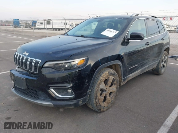 2019 Jeep Cherokee Limited with VIN 1C4PJMDXXKD245877, listed as a IAAI auction lot 41984332 with 103,300 mi miles and . Bid and sale history available at carsss.com. Image 23.