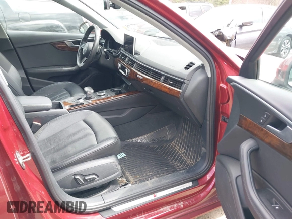 2019 Audi A4 Premium Plus z VIN WAUENAF49KN004753, wystawiony jako IAAI lot #42012315 z przebiegiem 105 208 mil mil oraz . Historia ofert i sprzedaży dostępna na DreamBid. Obrazek 5.