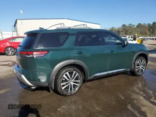 2023 Nissan Pathfinder Platinum with VIN 5N1DR3DH9PC249135, listed as a Copart auction lot 87843415 with 16,796 mi miles and Salvage title. Bid and sale history available at DreamBid. Image 3.