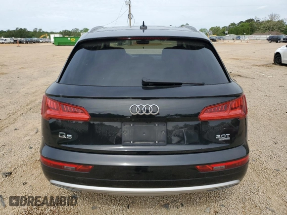 2018 Audi Q5 Premium with VIN WA1ANAFY4J2018204, listed as a Copart auction lot 52797164 with 74,850 mi miles and Salvage Title. Bid and sale history available at carsss.com. Image 6.