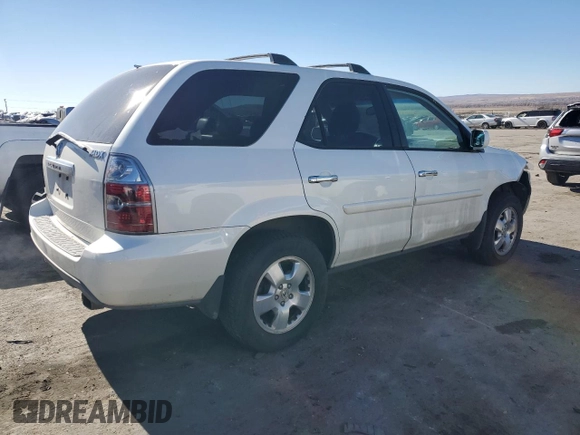 2005 Acura MDX with VIN 2HNYD18265H530327, listed as a Copart auction lot 89023665 with 207,147 mi miles and Salvage Title. Bid and sale history available at carsss.com. Image 3.