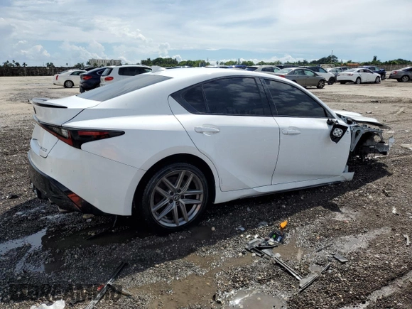 2023 Lexus IS with VIN JTHAP1D24P5003318, listed as a Copart auction lot 69824664 with 999,999 mi miles and Salvage Title. Bid and sale history available at carsss.com. Image 3.