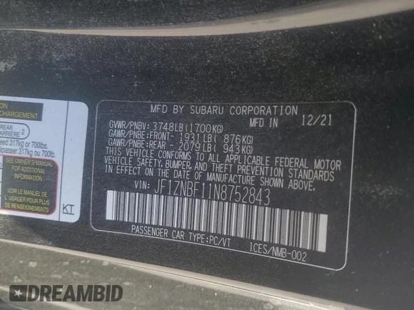 2022 Toyota GR86 Premium with VIN JF1ZNBF11N8752843, listed as a Copart auction lot 77225654 with 30,492 mi miles and Salvage Title. Bid and sale history available at carsss.com. Image 14.