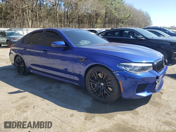 2019 BMW M5 Competition z VIN WBSJF0C55KB284512, wystawiony jako Copart lot #49328765 z przebiegiem Nie podano mil oraz Szkoda całkowita • Salvage title. Historia ofert i sprzedaży dostępna na DreamBid. Obrazek 4.