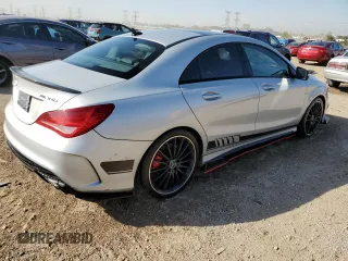 2015 Mercedes-Benz CLA 45 AMG with VIN WDDSJ5CB0FN198211, listed as a Copart auction lot 74825184 with 98,181 mi miles and Salvage Title. Bid and sale history available at DreamBid. Image 3.
