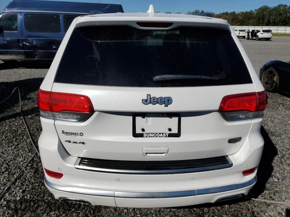 2021 Jeep Grand Cherokee Summit with VIN 1C4RJFJT9MC727660, listed as a Copart auction lot 74756814 with 0 mi miles and Salvage Title. Bid and sale history available at carsss.com. Image 6.