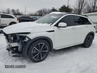 2023 Infiniti QX50 Sport with VIN 3PCAJ5FB0PF111649, listed as a Copart auction lot 87419134 with 21,612 mi miles and Salvage Title. Bid and sale history available at DreamBid. Image 1.