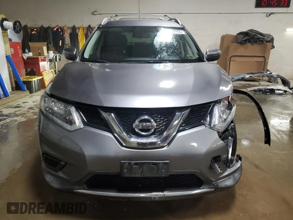 2016 Nissan Rogue S with VIN KNMAT2MT1GP593770, listed as a Copart auction lot 51337295 with 48,437 mi miles and Salvage Title. Bid and sale history available at DreamBid. Image 5.