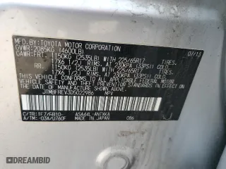 2013 Toyota RAV4 LE with VIN JTMBFREV3D5022986, listed as a Copart auction lot 53873865 with 206,336 mi miles and Clean Title. Bid and sale history available at carsss.com. Image 13.