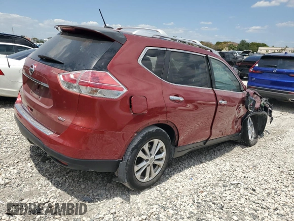 2015 Nissan Rogue SV with VIN KNMAT2MT6FP551058, listed as a Copart auction lot 52911975 with Not Provided miles and Salvage Title. Bid and sale history available at carsss.com. Image 3.