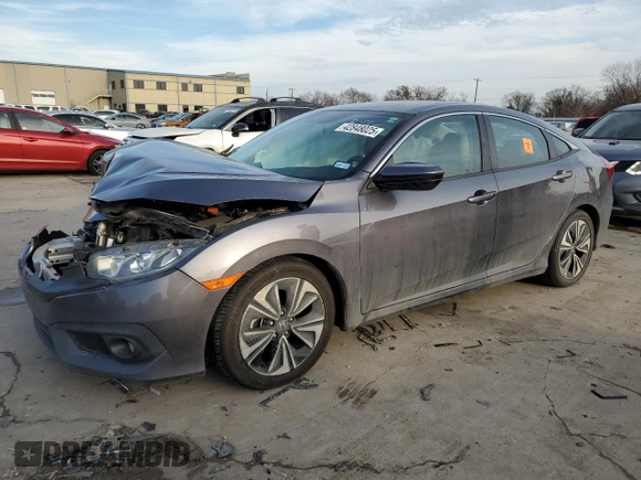 2017 Honda Civic Sedan EX-T with VIN 19XFC1F44HE210928, listed as a Copart auction lot 42848025 with 52,766 mi miles and Salvage Title. Bid and sale history available at carsss.com. Image 1.