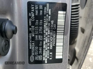 2011 Hyundai Genesis with VIN KMHGC4DF1BU119646, listed as a Copart auction lot 54144445 with Not Provided miles and Salvage Title. Bid and sale history available at DreamBid. Image 12.