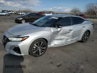 2021 Nissan Maxima SV z VIN 1N4AA6CV4MC507196, wystawiony jako Copart lot #51472975 z przebiegiem 79 896 mil mil oraz Szkoda całkowita • Salvage title. Historia ofert i sprzedaży dostępna na DreamBid. Obrazek 1.