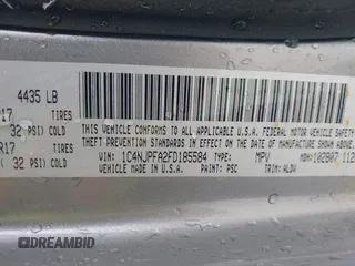 2015 Jeep Patriot High Altitude z VIN 1C4NJPFA2FD185584, wystawiony jako IAAI lot #41714984 z przebiegiem 121 345 mil mil oraz . Historia ofert i sprzedaży dostępna na DreamBid. Obrazek 9.