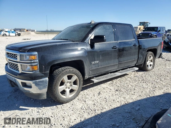 2015 Chevrolet Silverado 1500 LT with VIN 3GCPCREC0FG421086, listed as a Copart auction lot 48220245 with 153,566 mi miles and Salvage Title. Bid and sale history available at DreamBid. Image 1.