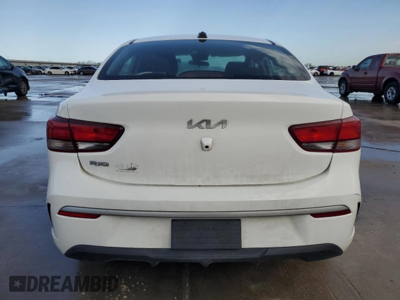 2022 Kia Rio LX with VIN 3KPA24AD5NE503710, listed as a Copart auction lot 47686025 with 77,758 mi miles and Salvage Title. Bid and sale history available at DreamBid. Image 6.