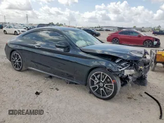 2020 Mercedes-Benz C 300 with VIN W1KWJ8DB2LG035075, listed as a Copart auction lot 59785705 with 27,792 mi miles and Salvage title. Bid and sale history available at DreamBid. Image 4.