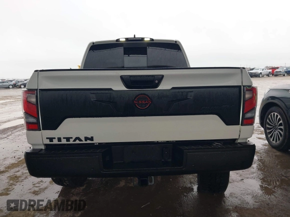 2024 Nissan Titan Pro-4X with VIN 1N6AA1EDXRN105077, listed as a IAAI auction lot 41545734 with 8,505 mi miles and . Bid and sale history available at DreamBid. Image 16.