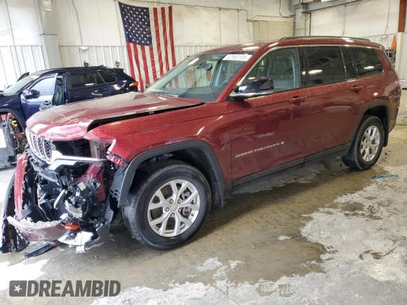 2023 Jeep Grand Cherokee Limited with VIN 1C4RJKBG7P8865294, listed as a Copart auction lot 57562135 with 35,612 mi miles and Salvage title. Bid and sale history available at DreamBid. Image 1.