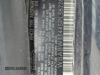 2005 BMW 3 Series 325Ci z VIN WBABW33445PL38228, wystawiony jako Copart lot #57703345 z przebiegiem 150 387 mil mil oraz Szkoda całkowita • Salvage title. Historia ofert i sprzedaży dostępna na DreamBid. Obrazek 13.