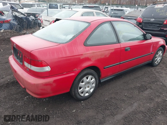 1999 Honda Civic DX with VIN 1HGEJ622XXL038821, listed as a IAAI auction lot 41725988 with Not Provided miles. Bid and sale history available at carsss.com. Image 4.